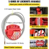 VEVOR 42 PCS Lockout Tagout Kits, Electrical Safety Loto Kit Includes Padlocks, 5 Kinds of Lockouts, Hasps, Tags & Ties, Box, Lockout Safety Tools for Electrical Risk Removal in Industrial, Machinery