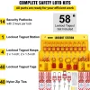 VEVOR 58 PCS Lockout Tagout Kits, Electrical Safety Loto Kit Includes Padlocks, Lockout Station, Hasp, Tags & Zip Ties, Lockout Tagout Safety Tools for Industrial, Electric Power, Machinery