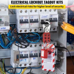 VEVOR 58 PCS Lockout Tagout Kits, Electrical Safety Loto Kit Includes Padlocks, Lockout Station, Hasp, Tags & Zip Ties, Lockout Tagout Safety Tools for Industrial, Electric Power, Machinery
