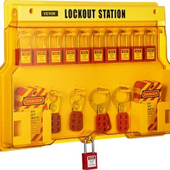 VEVOR 58 PCS Lockout Tagout Kits, Electrical Safety Loto Kit Includes Padlocks, Lockout Station, Hasp, Tags & Zip Ties, Lockout Tagout Safety Tools for Industrial, Electric Power, Machinery