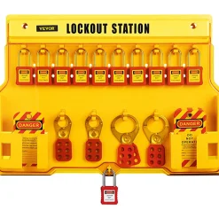 VEVOR 58 PCS Lockout Tagout Kits, Electrical Safety Loto Kit Includes Padlocks, Lockout Station, Hasp, Tags & Zip Ties, Lockout Tagout Safety Tools for Industrial, Electric Power, Machinery