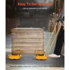 VEVOR 4PCS Machinery Skate Dolly, 17637 LBS/8T Industrial Machinery Mover, Heavy Duty Carbon Steel Machinery Moving Skate with 4 PU Wheels and 360° Rotation Non-Slip Cap for Warehouse, Workshop, Facto