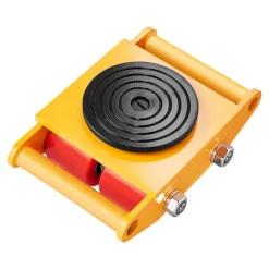 VEVOR 4PCS Machinery Skate Dolly, 17637 LBS/8T Industrial Machinery Mover, Heavy Duty Carbon Steel Machinery Moving Skate with 4 PU Wheels and 360° Rotation Non-Slip Cap for Warehouse, Workshop, Facto