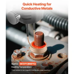 VEVOR 10PCS Magnetic Induction Heater Coil, Induction Heating Coil Accessories Kit with Flexibility and Long Lifespan, for Removing Rusty Bolts and Nuts, 8 Coils + 1 U-Shaped + 1 Free Forming