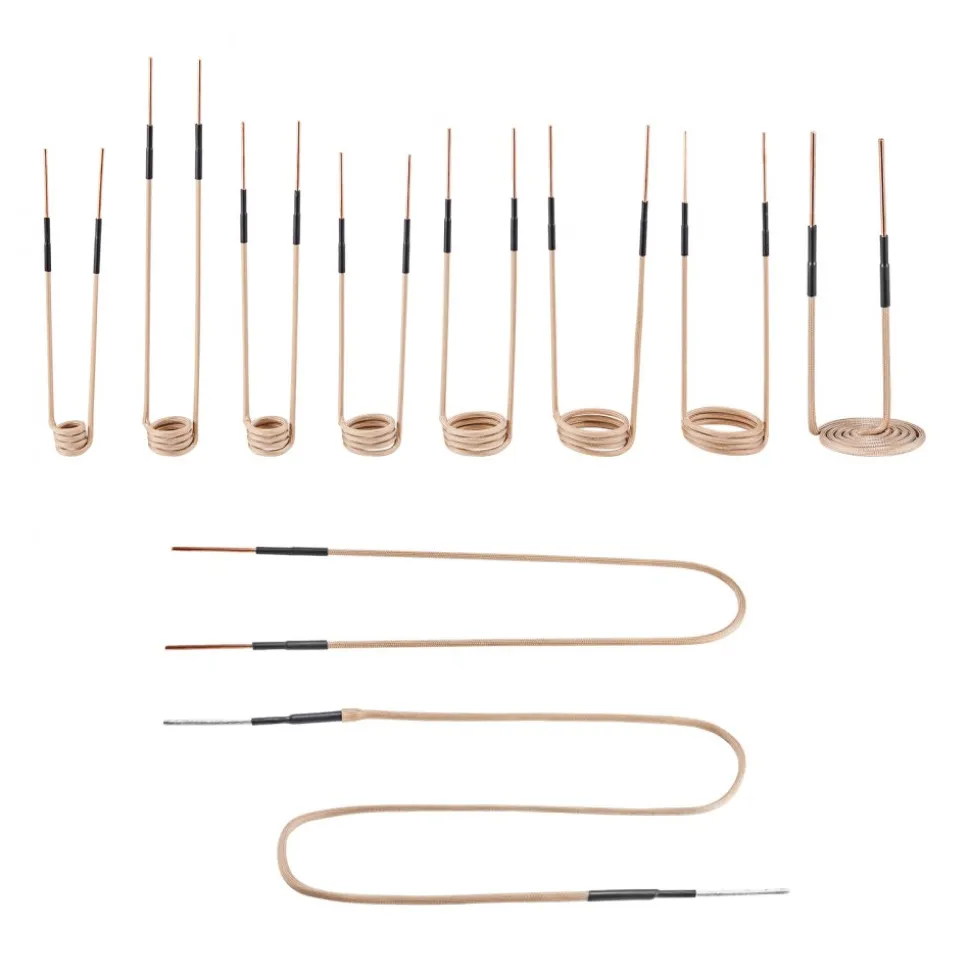 VEVOR 10PCS Magnetic Induction Heater Coil, Induction Heating Coil Accessories Kit with Flexibility and Long Lifespan, for Removing Rusty Bolts and Nuts, 8 Coils + 1 U-Shaped + 1 Free Forming