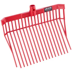 VEVOR 6PCS Manure Fork Replacement Head, 18 Angled Tines Horse Manure Fork Head, Durable Plastic Pitchfork Heads, Horse Mulch Rake for Picking up Stable Stall Muck Grass Hay Cleaning Farm Work