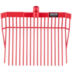 VEVOR 6PCS Manure Fork Replacement Head, 18 Angled Tines Horse Manure Fork Head, Durable Plastic Pitchfork Heads, Horse Mulch Rake for Picking up Stable Stall Muck Grass Hay Cleaning Farm Work