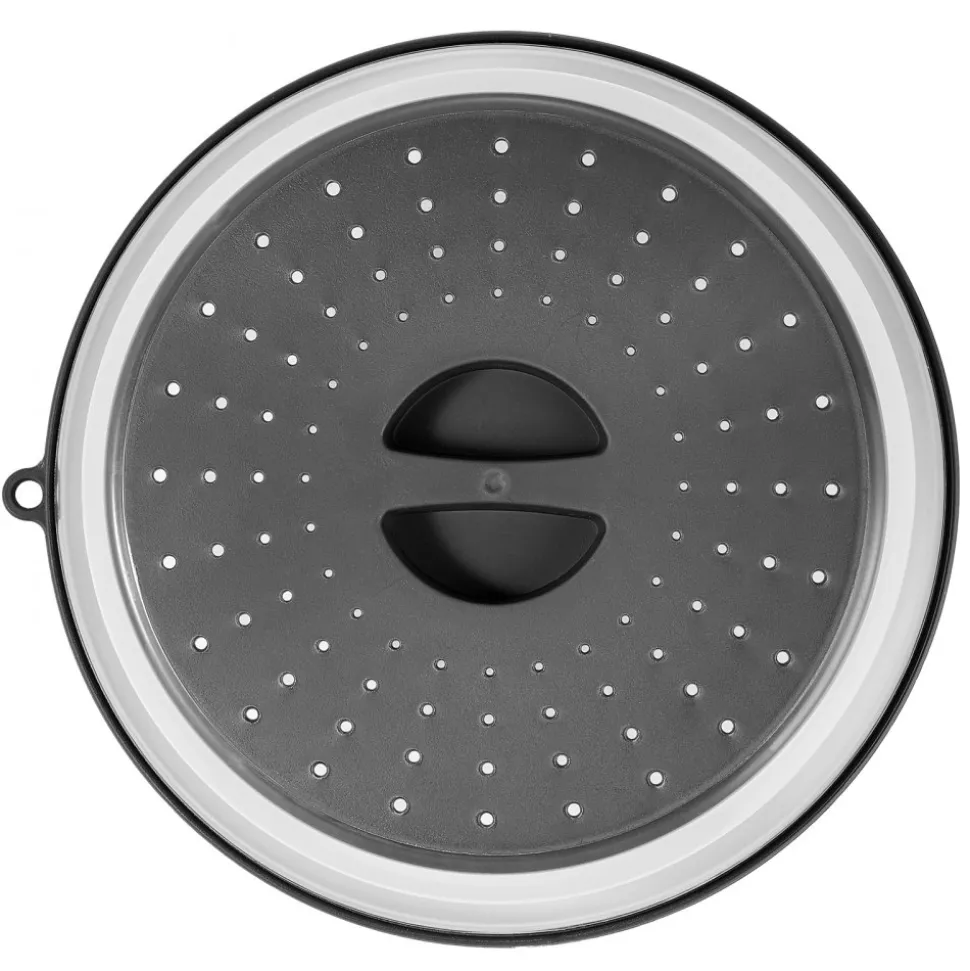 VEVOR 2PCS Microwave Splatter Covers, 10.4" Collapsible Microwave Lid for Food, 300°F Heat-Resistant PP Splatter Guard for Plate Dish, Multi-Use Kitchen Colander Gadget for Washing Fruits Vegetables