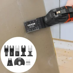 VEVOR 30PCS Multi Tool Blades Kits, Universal Quick Release Oscillating Saw Blades, 8 Types Wood Metal Plastic Oscillating Tool Blades, Fit Dewalt Bosch Milwaukee Hitachi Chicago Craftsman