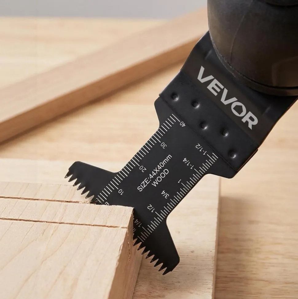 VEVOR 60PCS Oscillating Saw Blades Japanese Teeth, Universal Quick Release Oscillating Multi Tool Blades, Multitool Tool Blades for Wood Plastic PVC, Compatible with Dewalt Milwaukee Bosch Craftsman