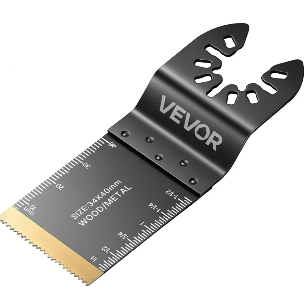 VEVOR 110PCS Oscillating Saw Blades, Universal Quick Release Multi Tool Blades Kits, 4 Types Oscillating Multitool Blades for Wood Plastic Metal, Compatible with Dewalt Ryobi Milwaukee Bosch Craftsman