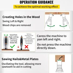 VEVOR 100PCS Oscillating Saw Blades, Quick Release Multitool Blades Kit, HCS Tool Blades for Wood Plastic, Compatible with Dewalt Dremel Fein Worx Bosch Makita Milwaukee