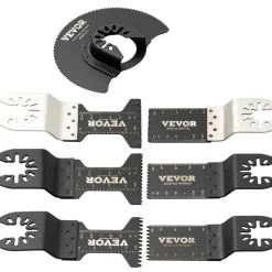 VEVOR 50 PCS Oscillating Saw Blades, Quick Release Multitool Blades Kit, HCS Tool Blades for Wood Plastic Metal Nails Bolts, Compatible with Dewalt Dremel Fein Worx Bosch Makita Milwaukee