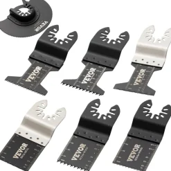 VEVOR 50 PCS Oscillating Saw Blades, Quick Release Multitool Blades Kit, HCS Tool Blades for Wood Plastic Metal Nails Bolts, Compatible with Dewalt Dremel Fein Worx Bosch Makita Milwaukee