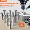 VEVOR 13 pcs Precision R8 Collet Set, 1/8'' - 7/8'', 45# Mill Collet Chuck 0.0012"/30μm TIR with 13 Labeled Storage Boxes, for Milling Machine Drill Presses Boring Machine Machining Center