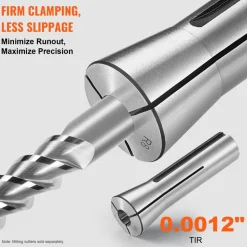 VEVOR 13 pcs Precision R8 Collet Set, 1/8'' - 7/8'', 45# Mill Collet Chuck 0.0012