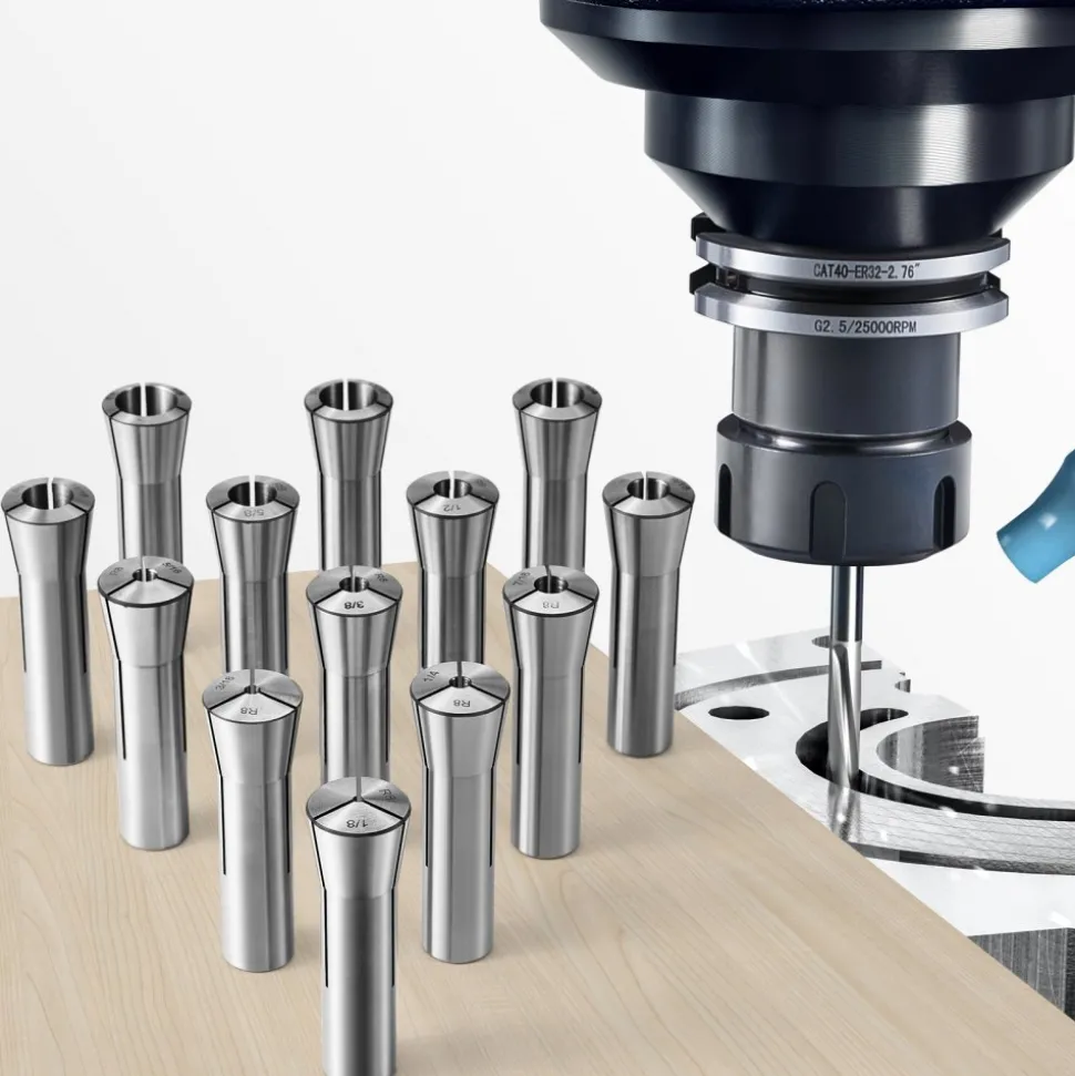 VEVOR 13 pcs Precision R8 Collet Set, 1/8'' - 7/8'', 45# Mill Collet Chuck 0.0012"/30μm TIR with 13 Labeled Storage Boxes, for Milling Machine Drill Presses Boring Machine Machining Center