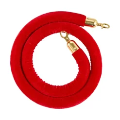 VEVOR 4 Pcs Red Velvet Stanchion Ropes, 5 ft Crowd Control Stanchion Red Velvet Ropes with Gold Hooks, Post Queue Barrier Carpet Rope for Carpet Events Movie Theaters Grand Openings Hotels Party