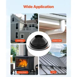 VEVOR 2 Pcs Roof Pipe Flashing Boots, Fit Pipe OD 6