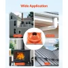 VEVOR 2Pcs Roof Pipe Flashing Boots, Fit Pipe OD 6-3/4" to 14", Flexible Silicone Roofing Jack Pipe Flashing, High Temp -101℉ to 437℉, Square Metal Base, for Chimney, Wood Stove & Outdoor Vent Pipes