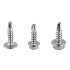 VEVOR 420 PCS Self Drilling Screws, Stainless Steel #8 #10 Sheet Metal Screw Assortment Kit for Metal and Wood, Phillips Truss Head & Hex Head Self Tapping Screws, Length 1/2 Inch to 2 Inch, Silver
