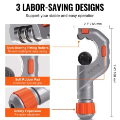 VEVOR 3PCS Tubing Cutter Set - Heavy Duty Pipe Cutter 3/16