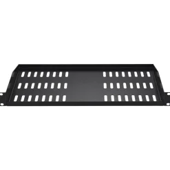 VEVOR 2PCS 1U Server Rack Shelf, 10"/254 mm Depth, 50 lbs Max Load Capacity Vented Cantilever or Wall Mount Rack Mount Shelf with Tray, Good Air Circulation for 19" Network Cabinet or Equipment Rack