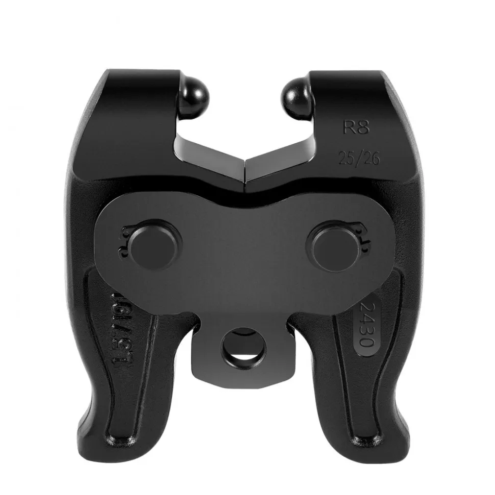 VEVOR 5PCS VUS Pressing Kit, 4PCS Press Rings (1/2", 3/4", 1", 1-1/4") & R8 Actuator - Compatible with ProPress Copper Pipes, Work with 32KN Standard Press Tools for 180° Operation