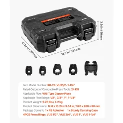 VEVOR 5PCS VUS Pressing Kit, 4PCS Press Rings (1/2