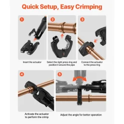 VEVOR 5PCS VUS Pressing Kit, 4PCS Press Rings (1/2