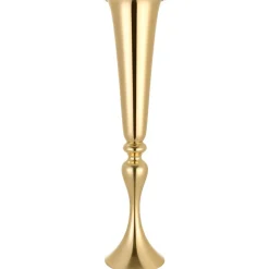 VEVOR 12 PCS Wedding Flower Vase, 21.7 in Tall Trumpet Flower Table Centerpieces, Banquet Vases Easy Installation, Electroplated Versatile Arrangement Stand for Party Events Home Decor Reception, Gold