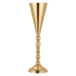VEVOR 20 PCS Wedding Flower Vase, 16.9 in Tall Trumpet Flower Table Centerpieces, Banquet Vases Easy Installation, Electroplated Versatile Arrangement Stand for Party Events Home Decor Reception, Gold