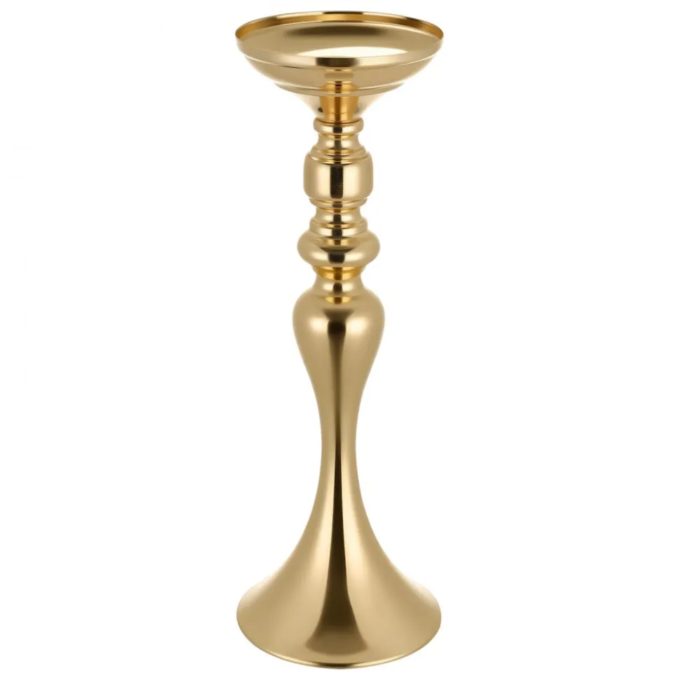 VEVOR 16 PCS Wedding Flower Vase, 15 in Tall Flower Table Centerpieces, Crystal Banquet Vases Easy Installation, Electroplated Versatile Arrangement Stand for Party Events Home Decor Reception, Gold