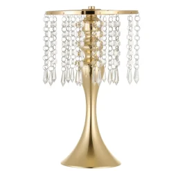 VEVOR 20 PCS Wedding Flower Vase, 13.4 in Tall Flower Table Centerpieces, Crystal Banquet Vases Easy Installation, Electroplated Finish, Versatile Arrangement Stand for Party Events Home Decor, Gold