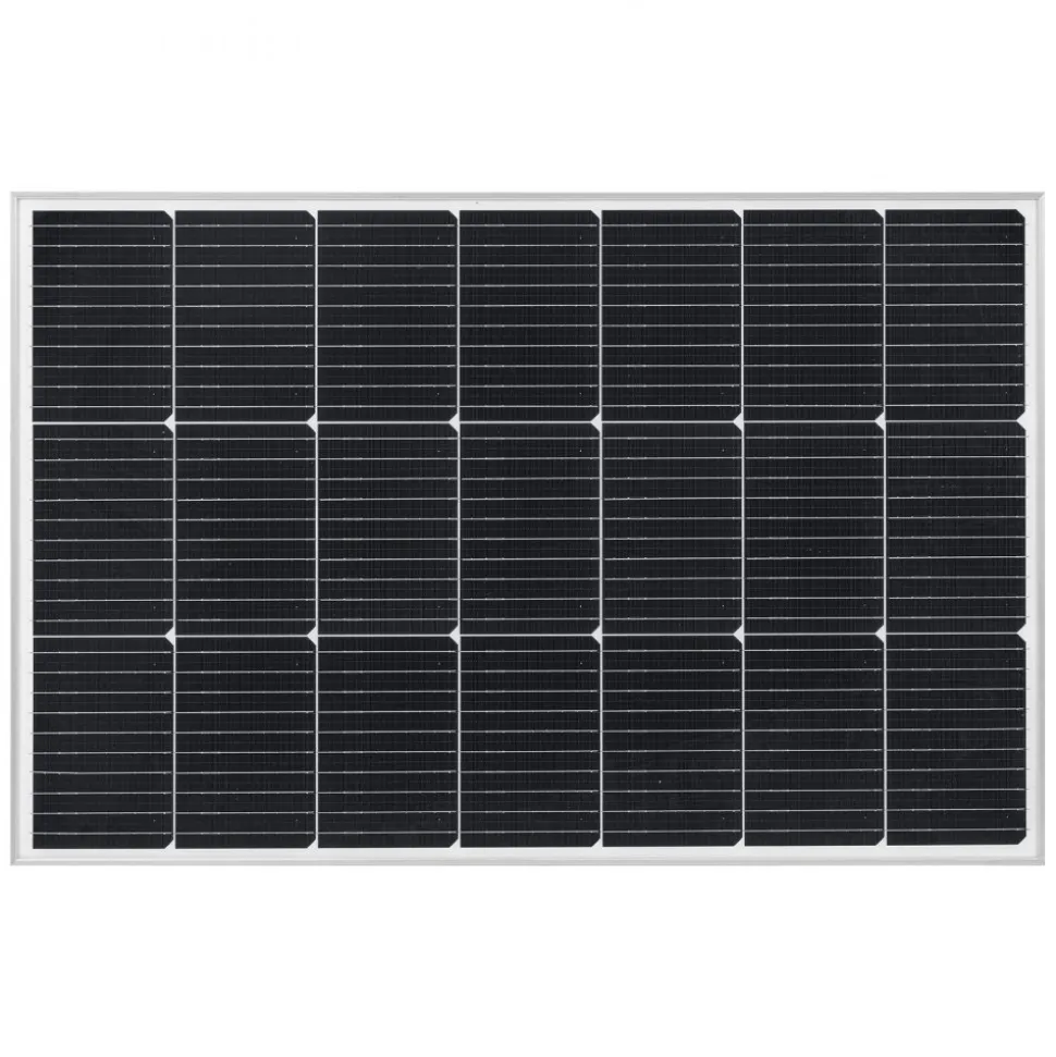 VEVOR 2PCS 100W Monocrystalline Solar Panels, 23% High-Efficiency Mono PV Module with Stable MC4 Output & Aluminum Frame, IP65 Waterproof Solar Panel for Car Boat RV Flat Rooftop Off-Grid Applications