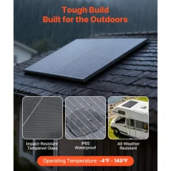 VEVOR 2PCS 400W Monocrystalline Solar Panels, 23% High-Efficiency Mono PV Module with Stable MC4 Output & Aluminum Frame, IP65 Waterproof Solar Panel for Car Boat RV Flat Rooftop Off-Grid Applications