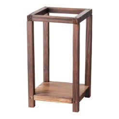 VEVOR 24 Pcs Wooden Wedding Lantern, Cedar Wood and Plastic Wooden Lantern Candle Holder, Rustic Decorative Home Centerpiece Ideal for Wedding Table Party Farmhouse Indoor Decor, Brown