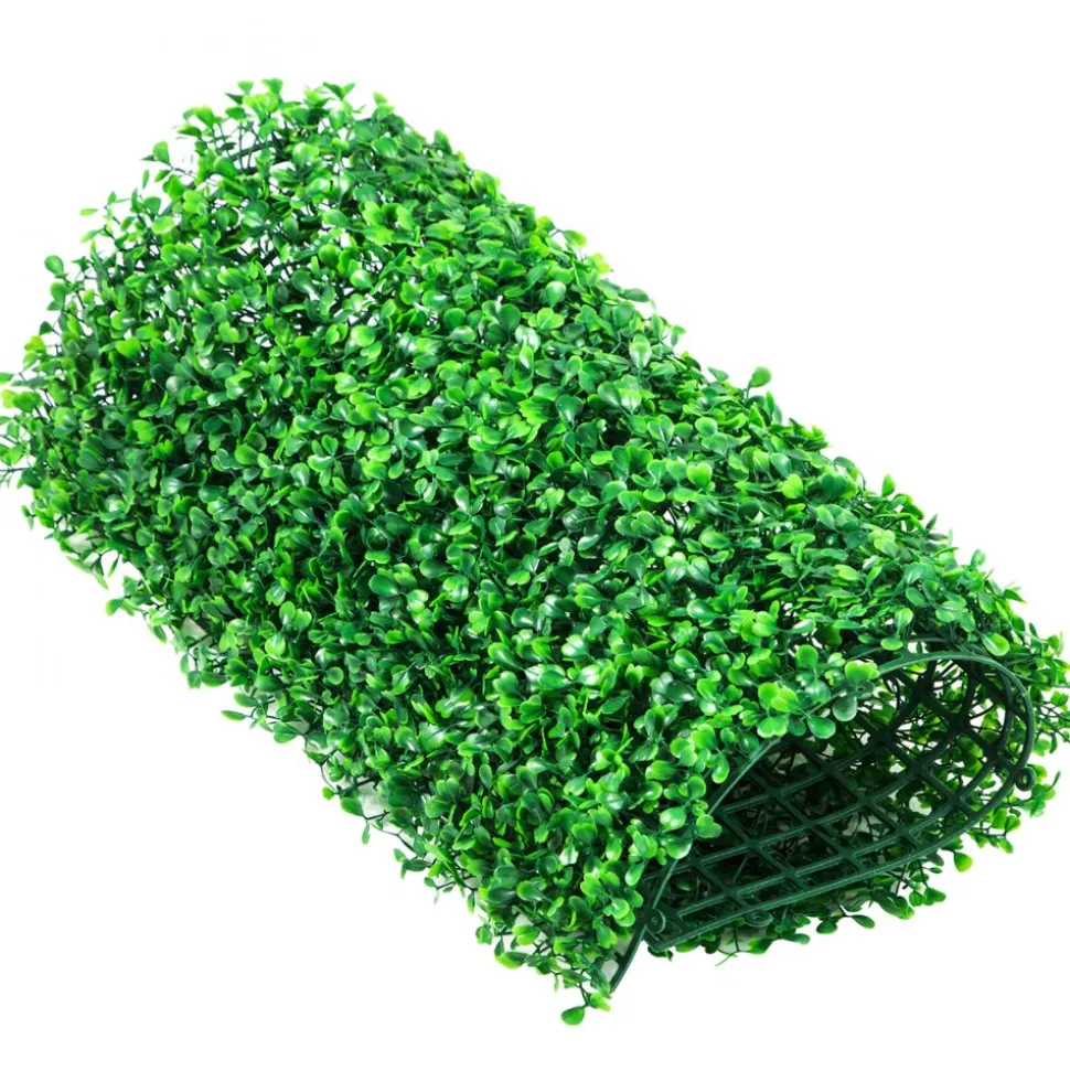 VEVOR 12PCS 10x10 inch Artificial Boxwood Panels, Boxwood Hedge Wall Mat,Artificial Grass Backdrop Wall, Privacy Hedge Screen UV Protected for Outdoor Indoor Garden Fence Backyard
