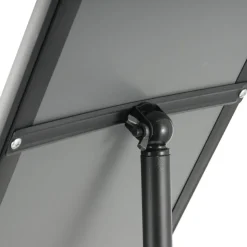 VEVOR Pedestal Sign Holder, 11 x 17 Inch Vertical and Horizontal Adjustable Poster Stand, Heavy-Duty Floor Standing Sign Holder with Round Base for Display, Advertisement, and Outdoor, Black