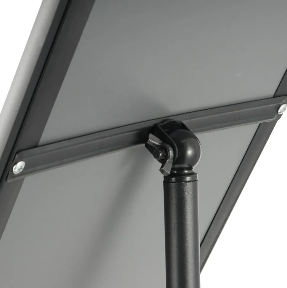 VEVOR Pedestal Sign Holder, 11 x 17 Inch Vertical and Horizontal Adjustable Poster Stand, Heavy-Duty Floor Standing Sign Holder with Round Base for Display, Advertisement, and Outdoor, Black