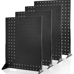 VEVOR Pegboard Display Stand, 17 x 13 in Tabletop Pegboard Display Stand, Accessories Rack Organizer, Thickened Cold-Rolled Steel Peg Board Panel for Grocery Retail Store Jewelry Shop, Black (4 PCS)