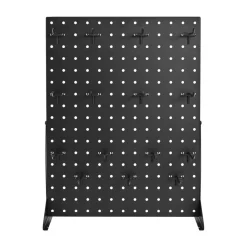 VEVOR Pegboard Display Stand, 17 x 13 Inch Tabletop Pegboard Display Stand with 15 Hooks, Thickened Cold-Rolled Steel Peg Board Panel for Grocery, Retail Store and Jewelry Shop, Black (1 PCS)