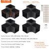 VEVOR Pergola Bracket Kit 6''x6''(Inner Size 5.6x5.6), 4pcs 3-Way Heavy Duty Corner Bracket Woodworks DIY Post Base Kit, Easy Installation Wooden Beams for Gazebos, Patio Pergolas, Log Cabin Outdoor