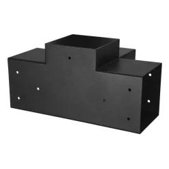 VEVOR Pergola Bracket Kit, 6x6 Inch (Inner Size 5.5x5.5), 2 Pcs 4-Way Heavy Duty Corner Bracket Woodworks DIY Post Base Kit, Easy Installation Wooden Beams for Gazebos, Patio Pergolas, Log Cabin