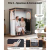 VEVOR 2 Person Portable Infrared Sauna for Home, Upgraded Full Body Home Spa Tent with 2 Foldable Chairs & Heated Mat & Remote,9-Level Temp Control Sauna Box for Relaxation & Stress Relief, (Black)