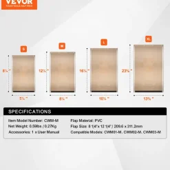 VEVOR Pet Door Replacement Flap, Compatible with VEVOR Flap Pet Doors, Measures 5.25" x 8.13" Longer Lasting, Weather-proof, Thickened PVC Dog Door Replacement Flap with Long Magnetic Strip (Small)
