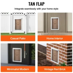VEVOR Pet Door Replacement Flap, Compatible with VEVOR Flap Pet Doors, Measures 10.25" x 16.25" Longer Lasting, Weather-proof, Thickened PVC Dog Door Replacement Flap with Long Magnetic Strip (Large)