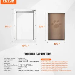 VEVOR Pet Door, 16.65