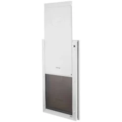VEVOR Pet Door, X-Large, with Double Magnetic Flaps and Metal Frame, Strong and Weatherproof Dog Door for Interior and Exterior Doors, Easy to Install, Easy In-and-Out Access for Doggies, White