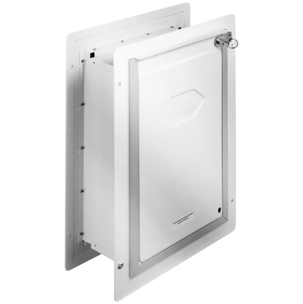 VEVOR Pet Door, 12.28" x 17.13" Metal Frame with Lock and 3-Flap System Weatherproof Doggy Door, Easy to Install in Interior or Exterior Walls, Pet Door Suitable for Cat Doggie Kitties (White-Medium)